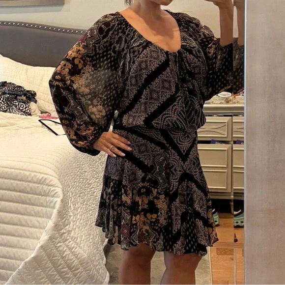 Free People seven wonders open back boho Mini Dress - Picture 12 of 16